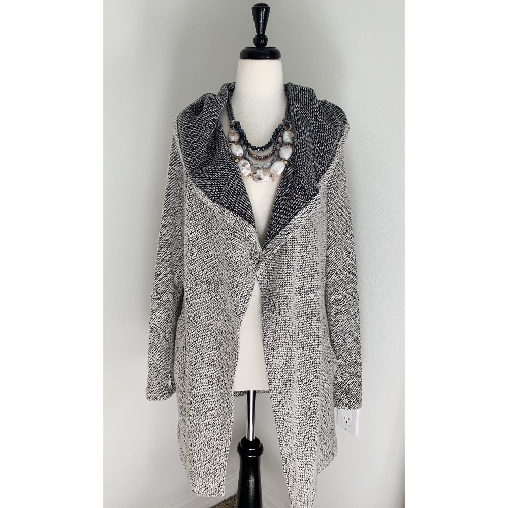 BNCI Blanc Noir's Tweed Open Front Jacket